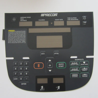 Precor P30 833 / 835 Treadmill Overlay Keypad