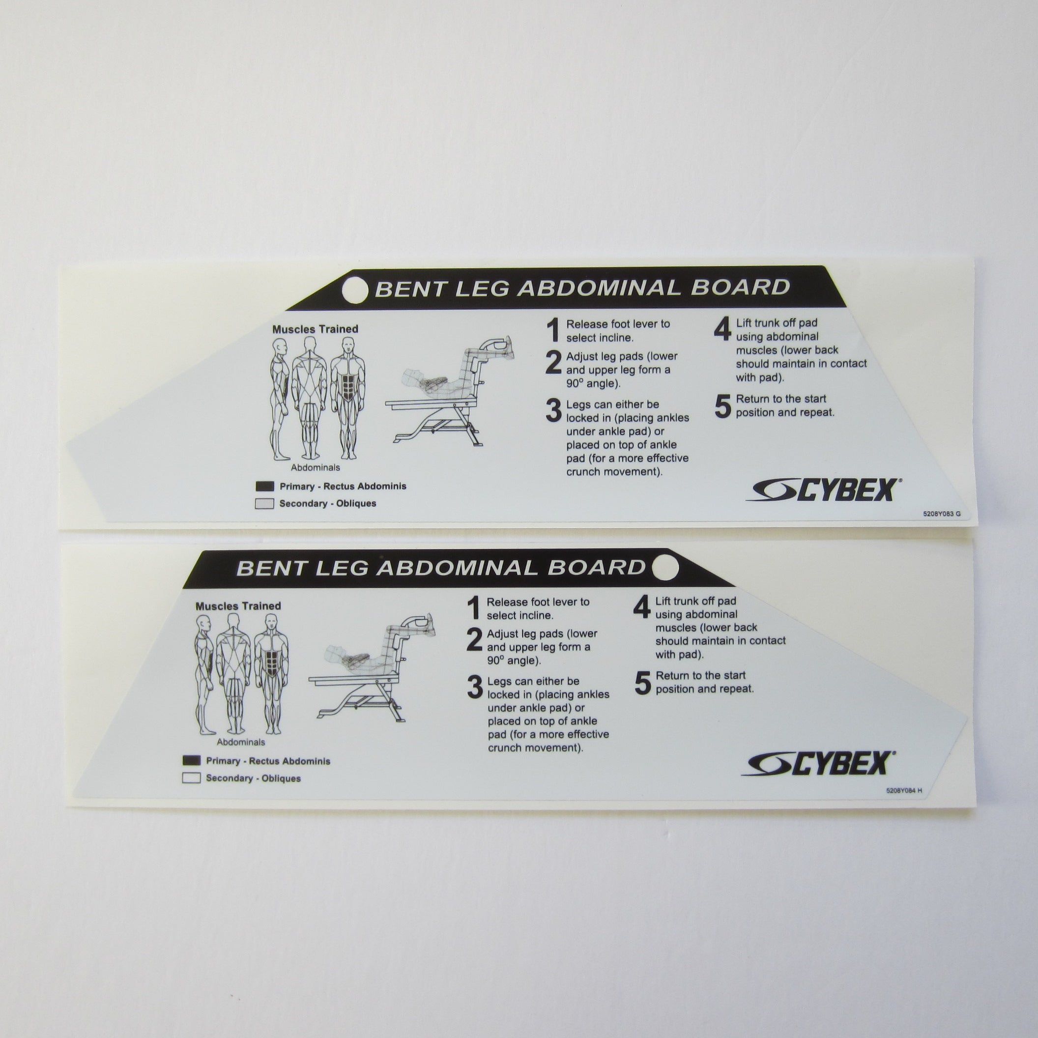 cybex bent leg ab board Cybex Bent Leg Abdominal Board Decal Set ( 2 ) – FitnessGraphics.com