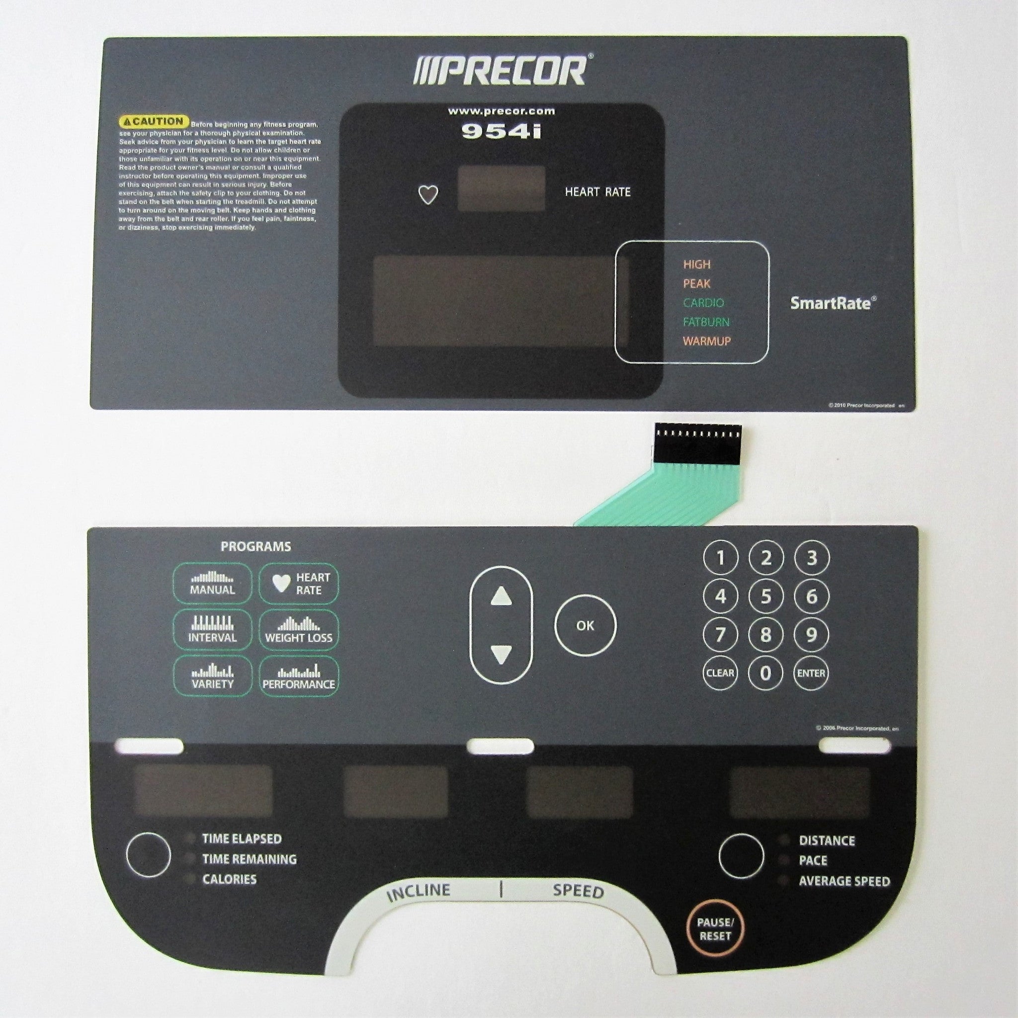 Precor 954i Overlay Keypad Set FitnessGraphics