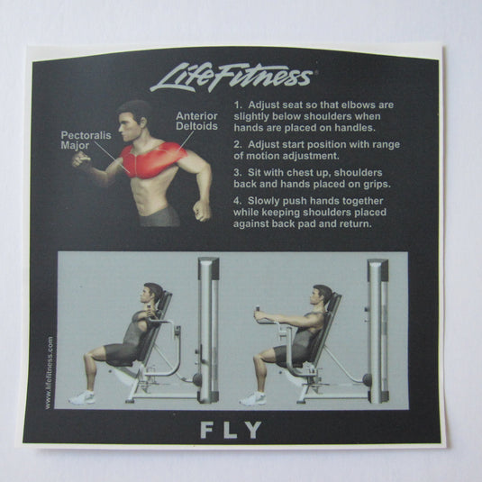 Life Fitness Signature Fly Instruction Decal