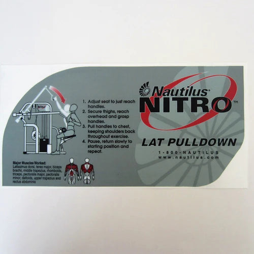 Nautilus Nitro Routine Nautilus Nitro Instruction Decals – FitnessGraphics.com
