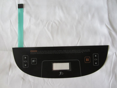 Precor P82 RBK 885 / UBK 885 Lower Controller Overlay Keypad