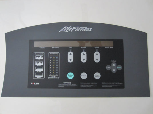 Life Fitness 93T Display Overlay
