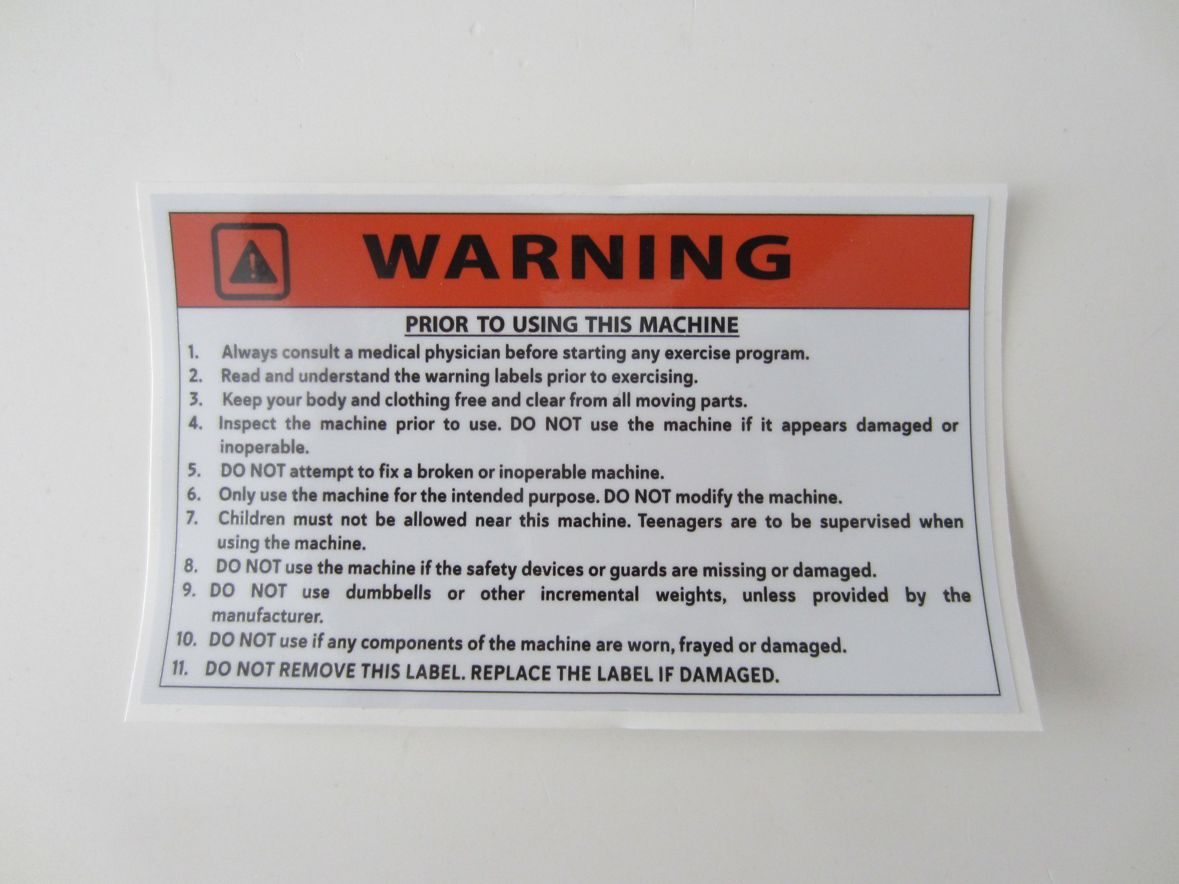 Warning Decal 6