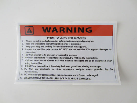 Warning Decal 6