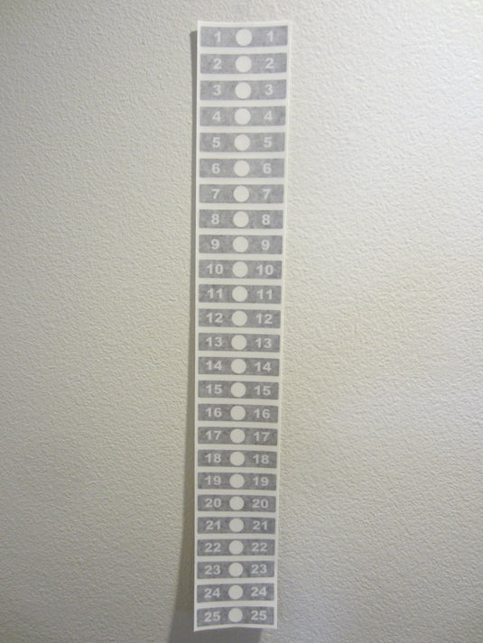 Weight Stack Decals 1 to 25