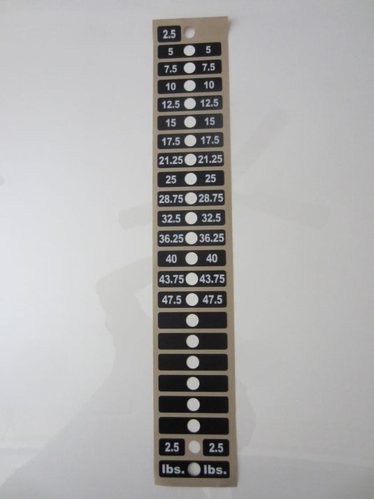 Weight Stack Overlays 2.5-47.5lbs. in Different Increments.