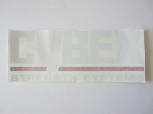 Cybex Strength Systems Decal White with Red  12.5" x 4 3/4"