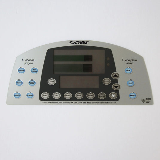 Cybex 610A/620A/629A/630A Upper Display Overlay Keypad