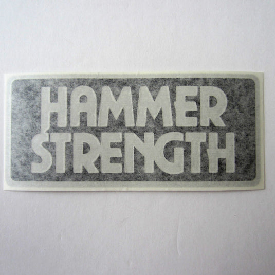 Hammer Strength Brushed Silver Decal 6" x 3"