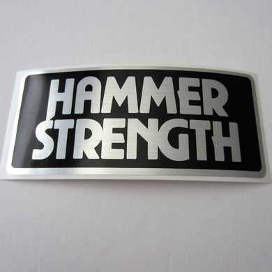 Hammer Strength Brushed Silver Decal 6