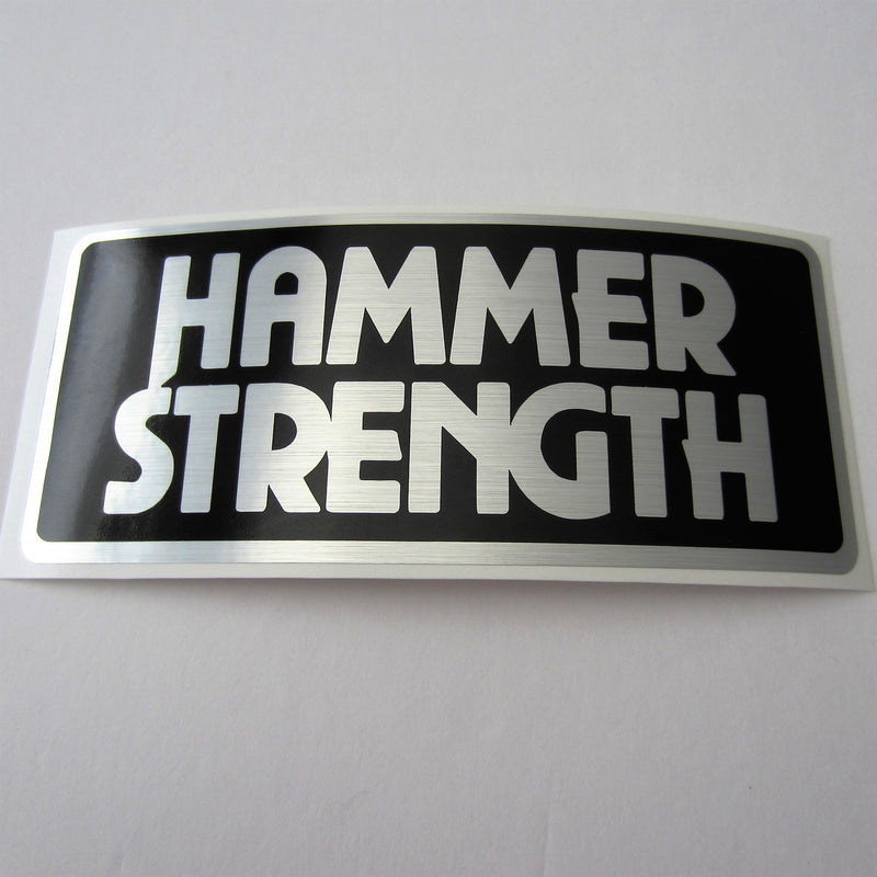 Load image into Gallery viewer, Hammer Strength Brushed Silver Decal 6&quot; x 3&quot;
