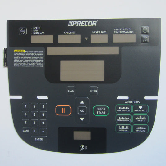 Precor P30 RBK 835 Overlay Keypad