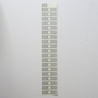 Life Fitness D.A.P. Weight Stack Decals lbs/kg in 5 lb. Increments