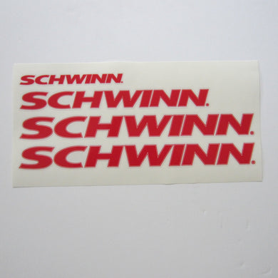 Schwinn AC Frame Decal Set Red on Clear (4)