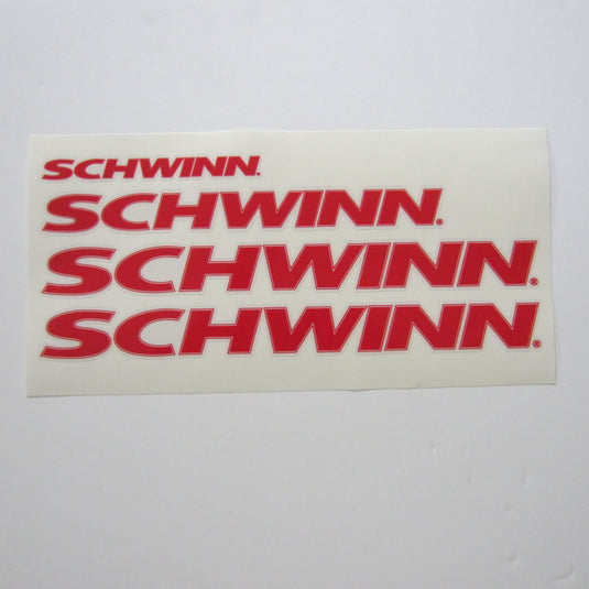 Schwinn AC Frame Decal Set Red on Clear (4)