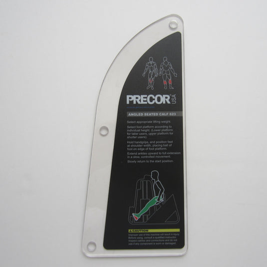 Precor Icarian Line 215 Seated Dip OEM Instruction Placard