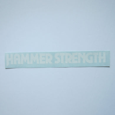 Hammer Strength Decal White 13 3/4