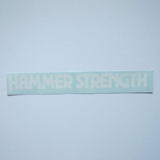 Hammer Strength Decal White 13 3/4