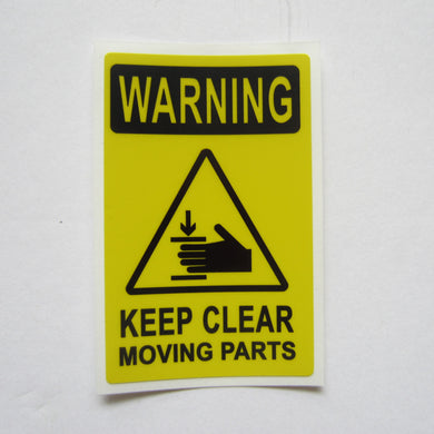 Warning Keep Clear Decal 2 3/4