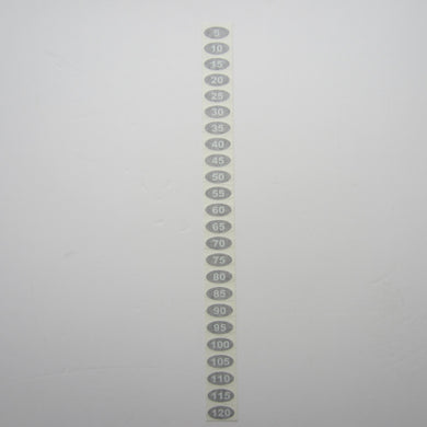 Weight Stack Decals or Dumbbell Rack Decals 5-120lb increments of 5lb