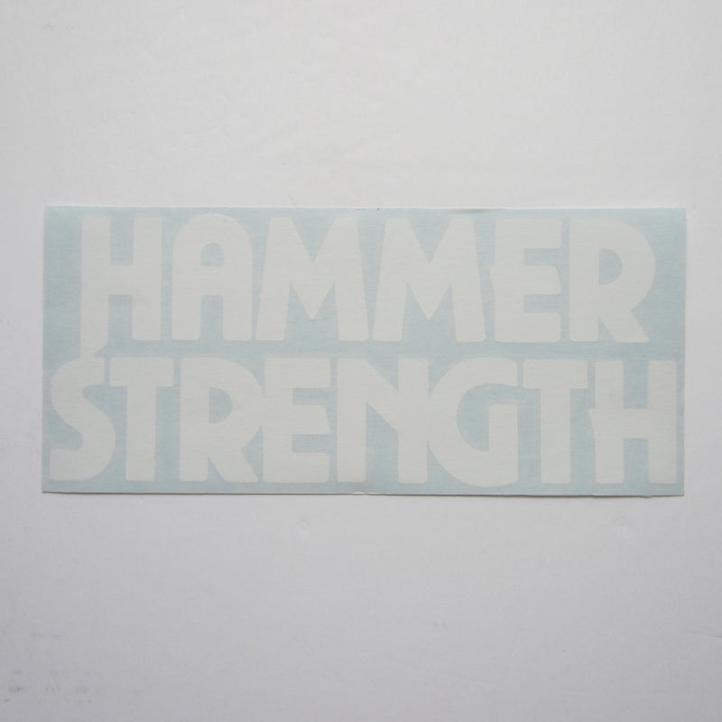 Load image into Gallery viewer, Hammer Strength Shroud Decal Black or White 10&quot; x 4-1/4&quot;
