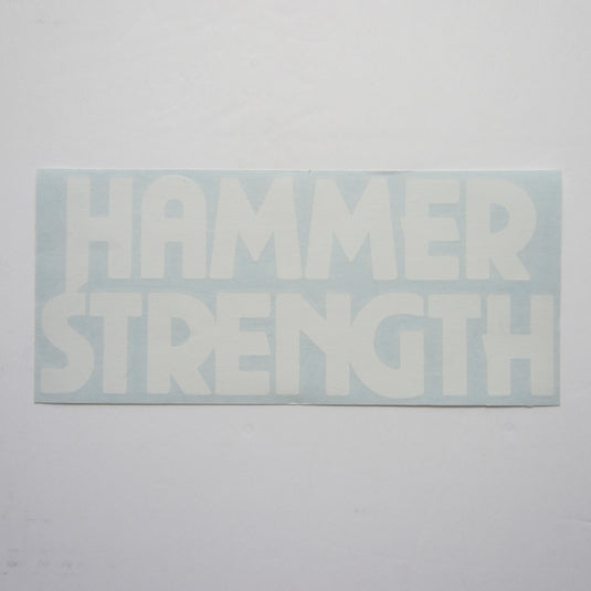 Hammer Strength Shroud Decal Black or White 10" x 4-1/4"