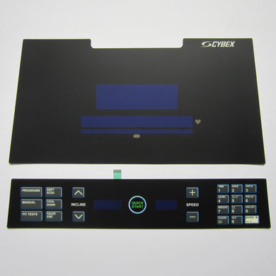Cybex 750T Upper and Lower Display Overlay Keypad