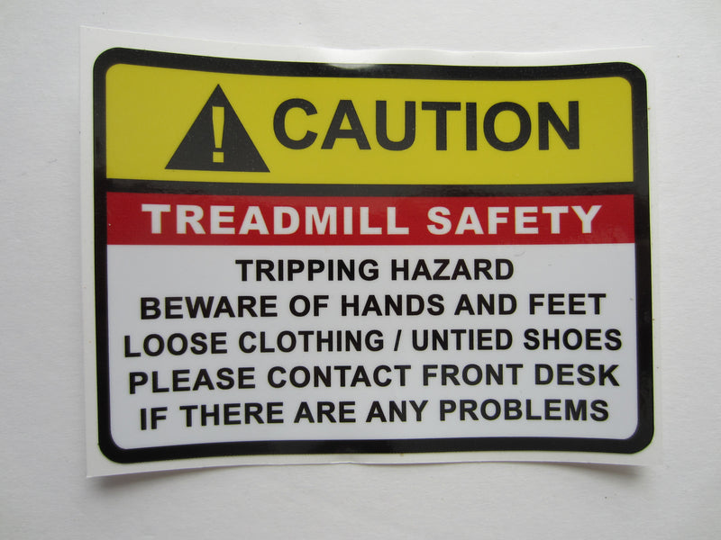 Load image into Gallery viewer, Caution Treadmill Safety Decal-Two Sizes Available
