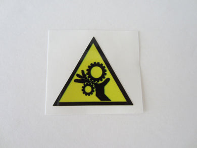 Triangle Gear Warning Decal 1 1/2