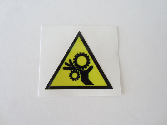 Triangle Gear Warning Decal 1 1/2" x 1-1/2"