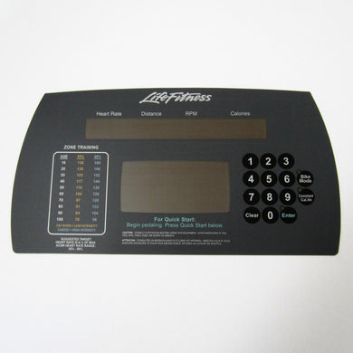 Life Fitness 95Ci/Ri Upper Display Overlay
