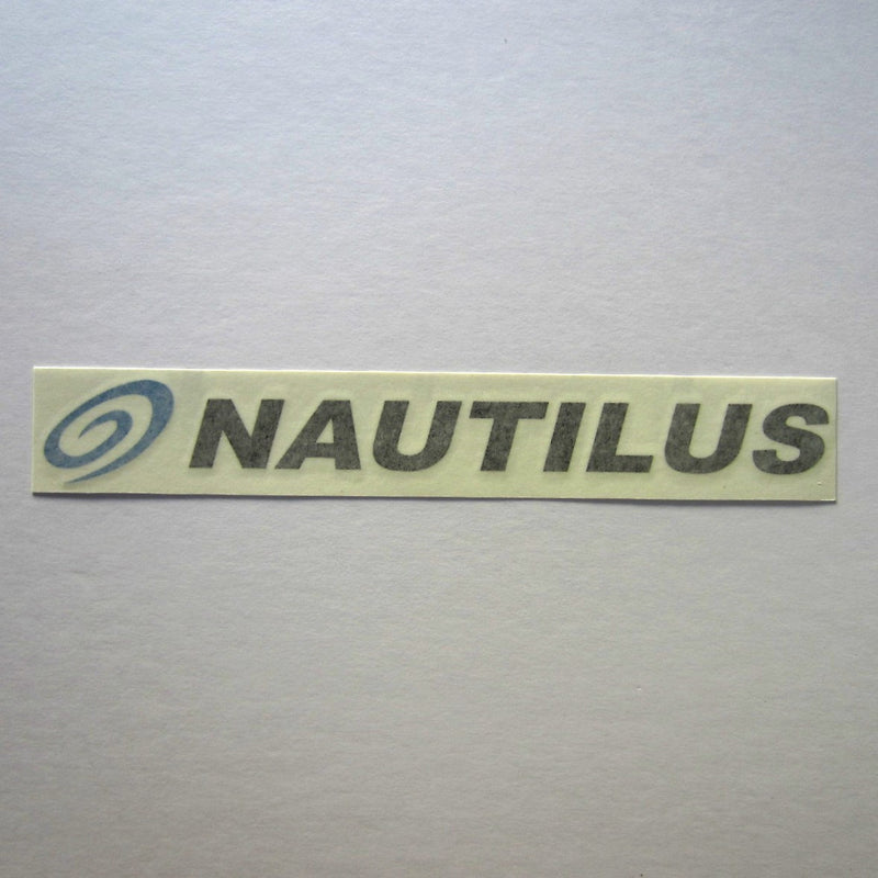 Load image into Gallery viewer, Nautilus Decal Black w/ Blue Swoosh
