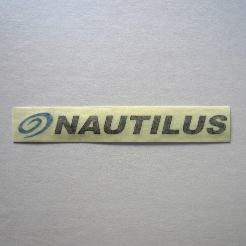 Load image into Gallery viewer, Nautilus Decal Black w/ Blue Swoosh
