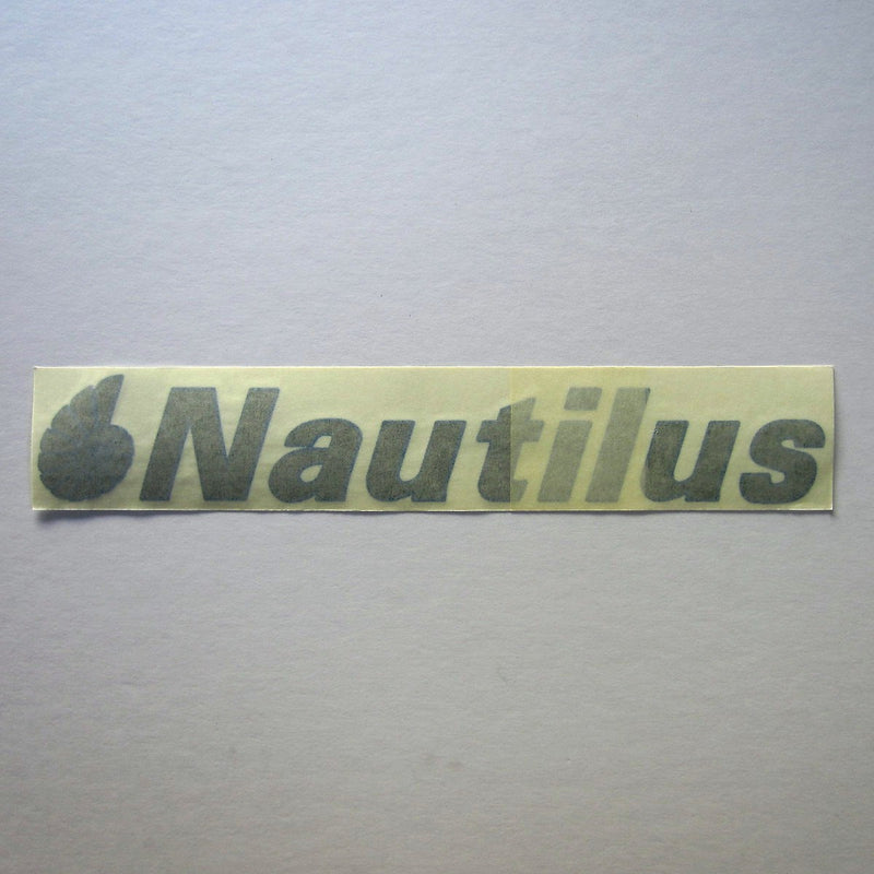 Load image into Gallery viewer, Nautilus Decal Gray w/ Blue Outline
