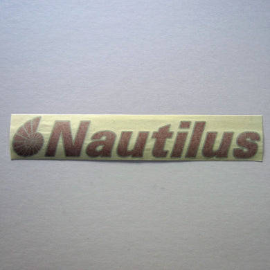 Nautilus Decal Red w/ Gray Outline
