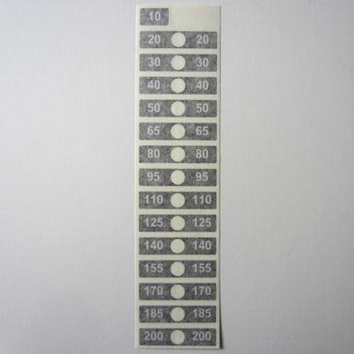 Pro 2 - Weight Stack Decals 10lb. to 200lb.