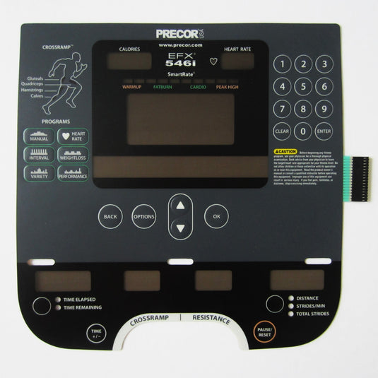 Precor 546i Experience Series Overlay Keypad