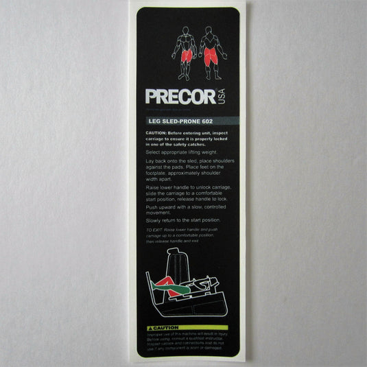 Precor 602 Leg Sled-Prone