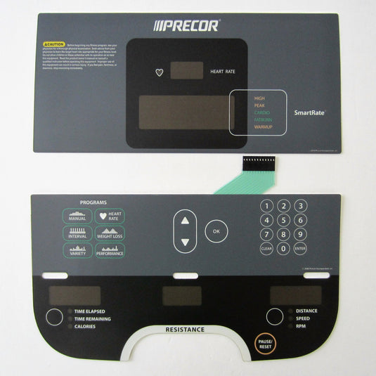 Precor RBK / UBK 615 Overlay Keypad Set