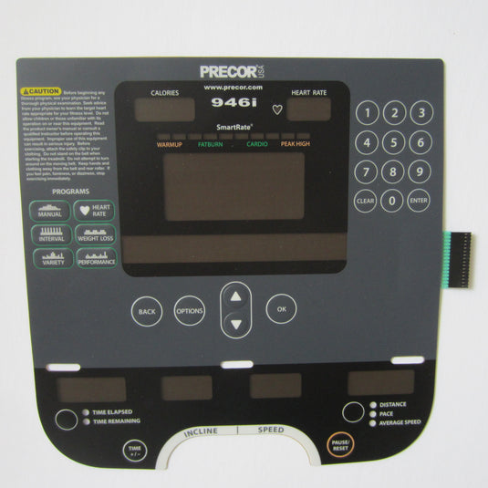 Precor 946i Treadmill Overlay / Keypad