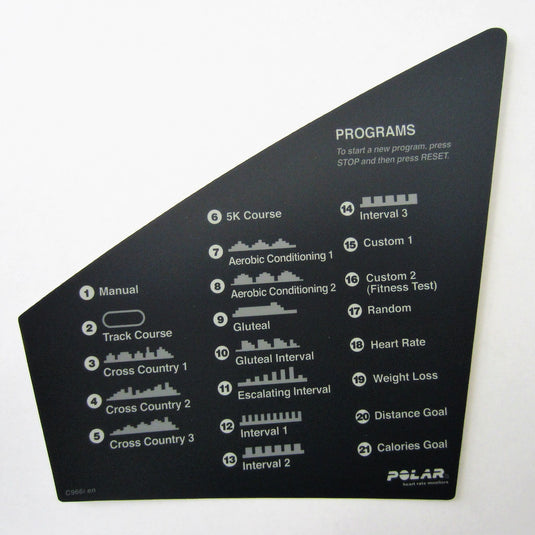 Precor C966i Instruction Decal, Left