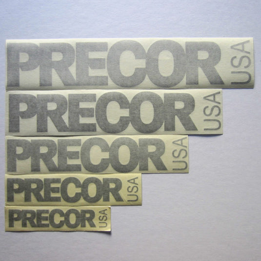 Precor USA Decals Silver