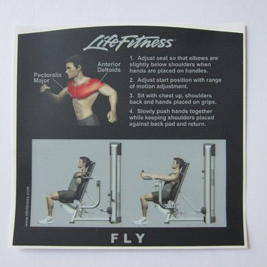 Life Fitness Signature Fly Instruction Decal