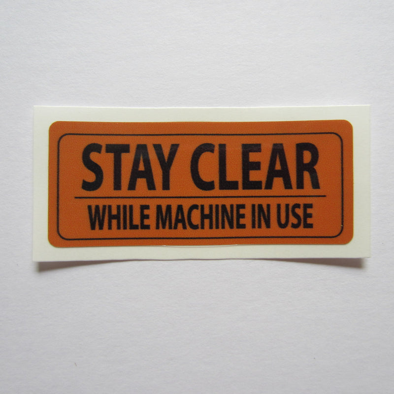 Load image into Gallery viewer, &quot;Stay Clear&quot; Decal 3&quot; x 1-1/4&quot;
