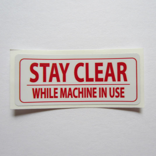 Stay Clear Decal 3