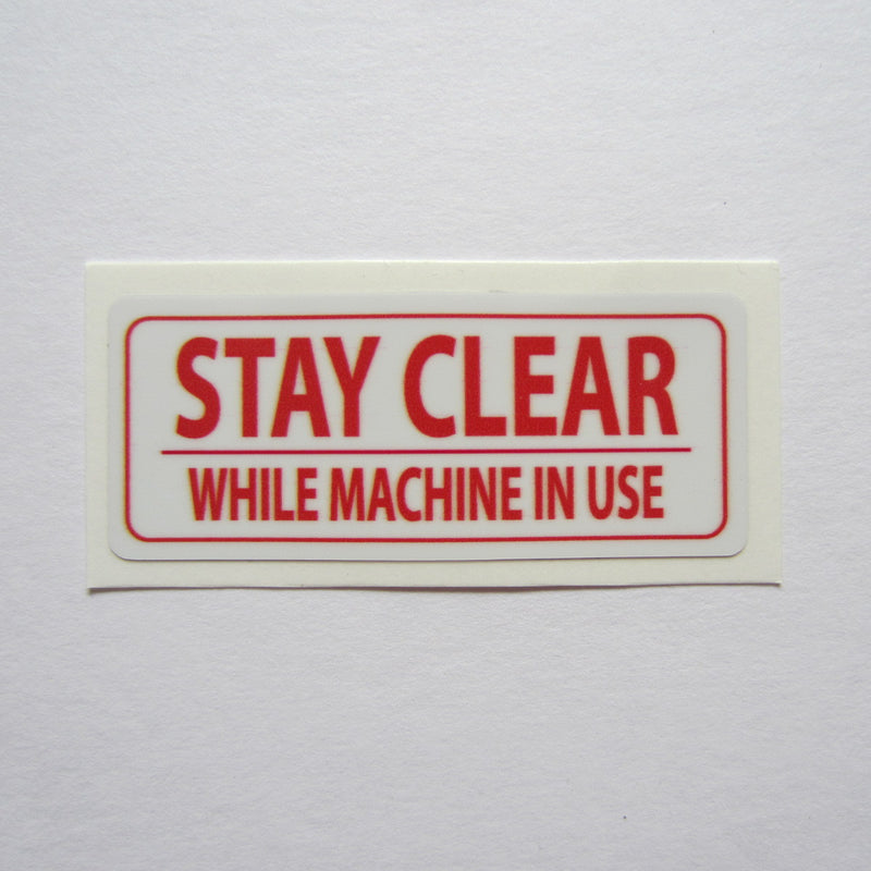 Load image into Gallery viewer, Stay Clear Decal 3&quot; x 1-1/4&quot; or 2 1/4&quot; x 3/4&quot;

