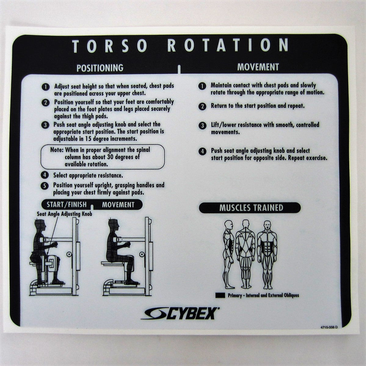 Cybex VR2 Torso Rotation – FitnessGraphics.com